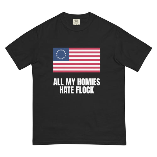 All My Homies Flag Tee front